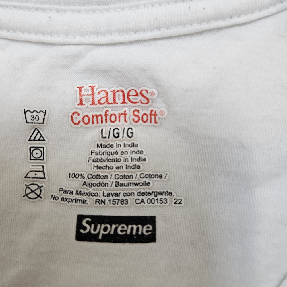 Set of 3 Supreme Red Logo on White Tee - Picture 6 of 6